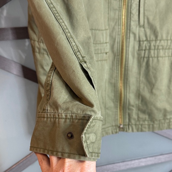 Madewell Women's Jacket Utility Military Fleet Jacket Army Olive Green - Picture 5 of 8